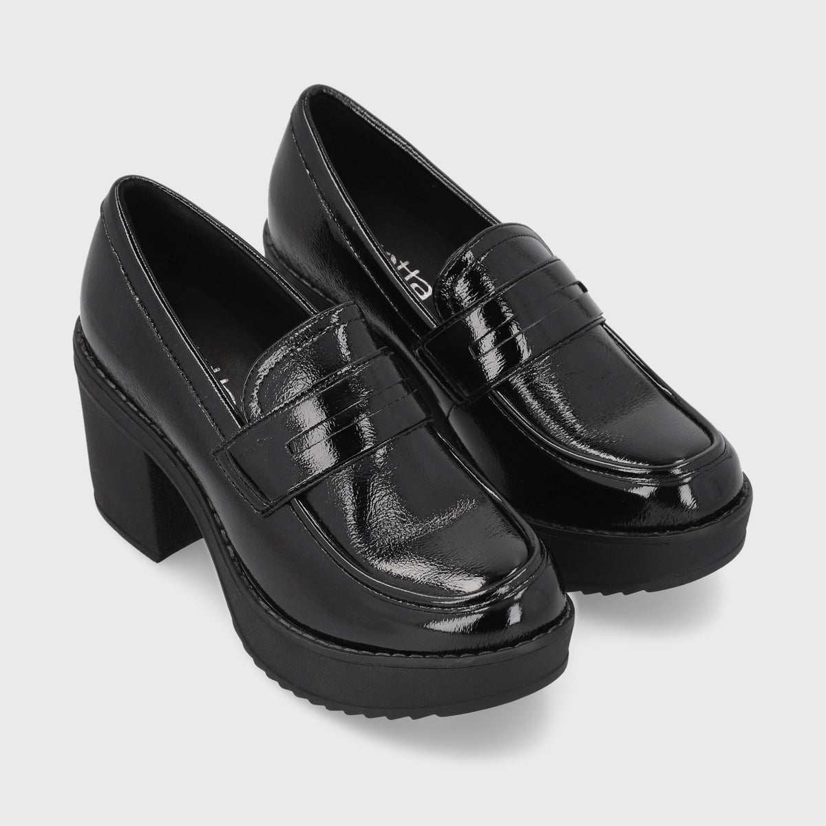 Zapato Negro Charol Mujer 13503