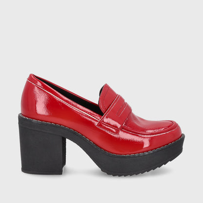 Zapato Rojo Charol Mujer 13503