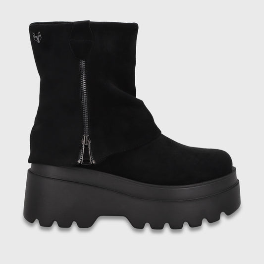 Botin Plataforma Negro Mujer 1352601