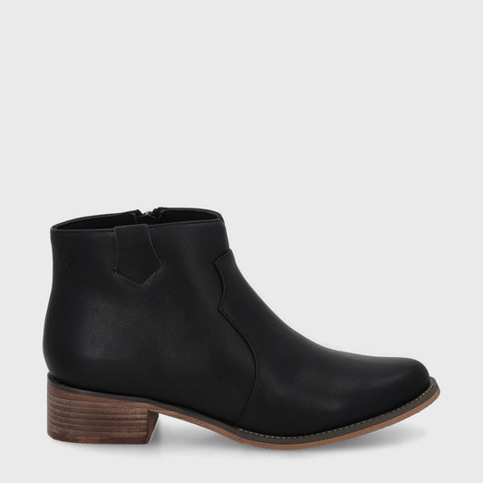 Botin Plano Negro Mujer 13556