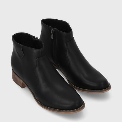 Botin Plano Negro Mujer 13556