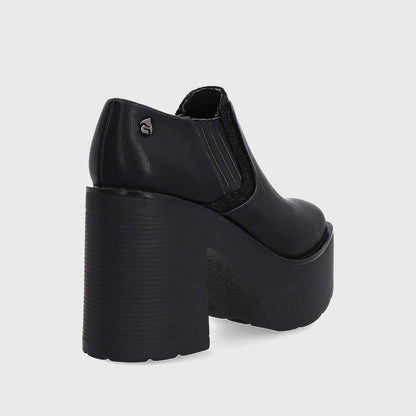 Zapato Plataforma Negro Mujer 15038