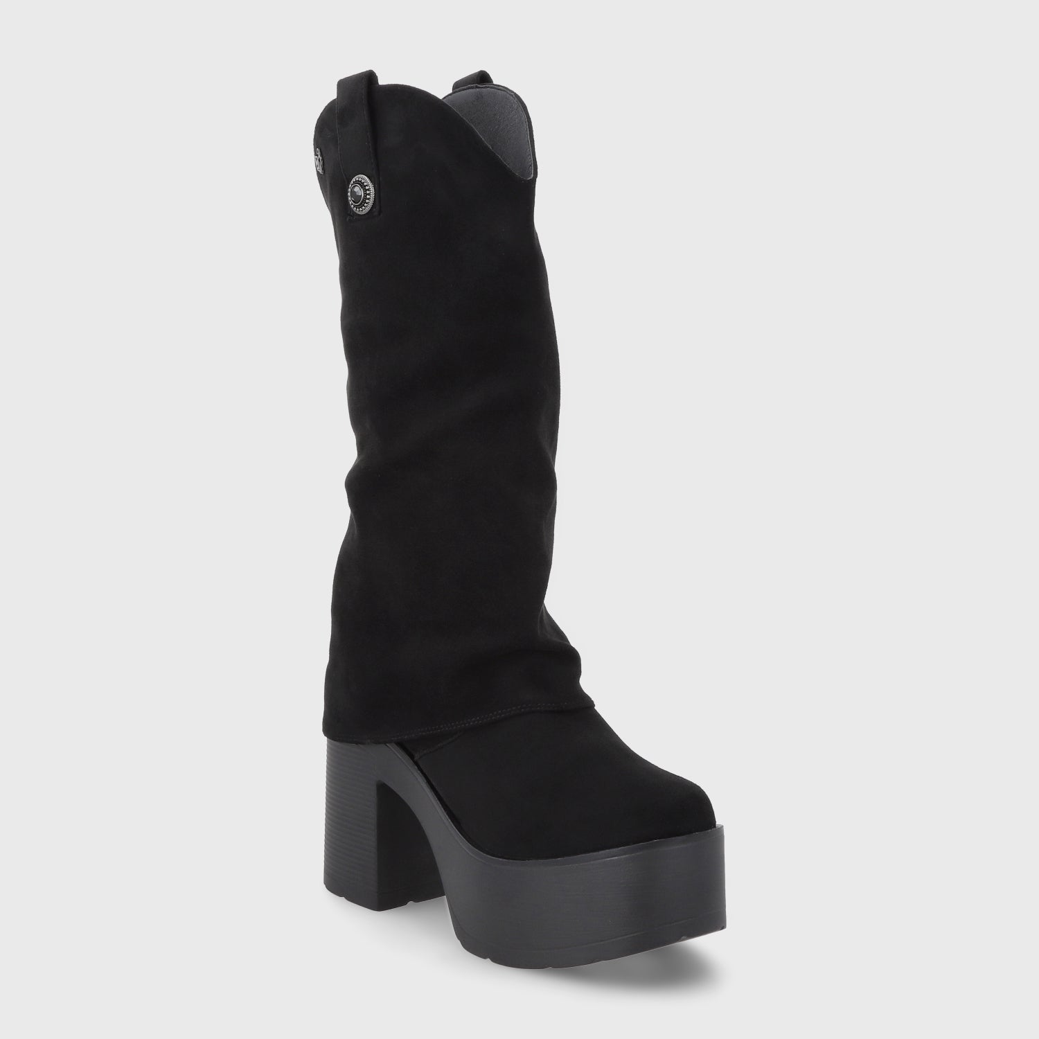 Bota Plataforma Negra Mujer 15039