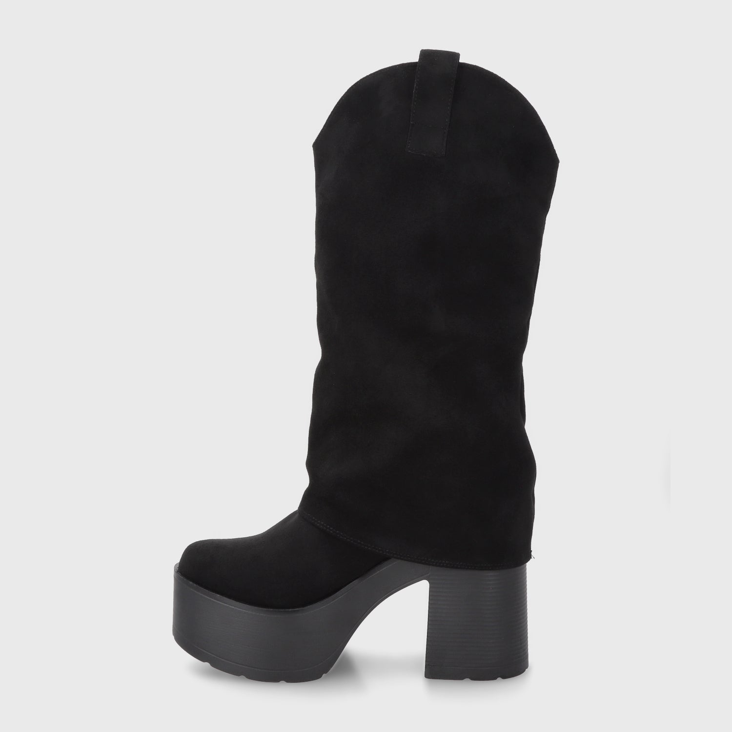 Bota Plataforma Negra Mujer 15039