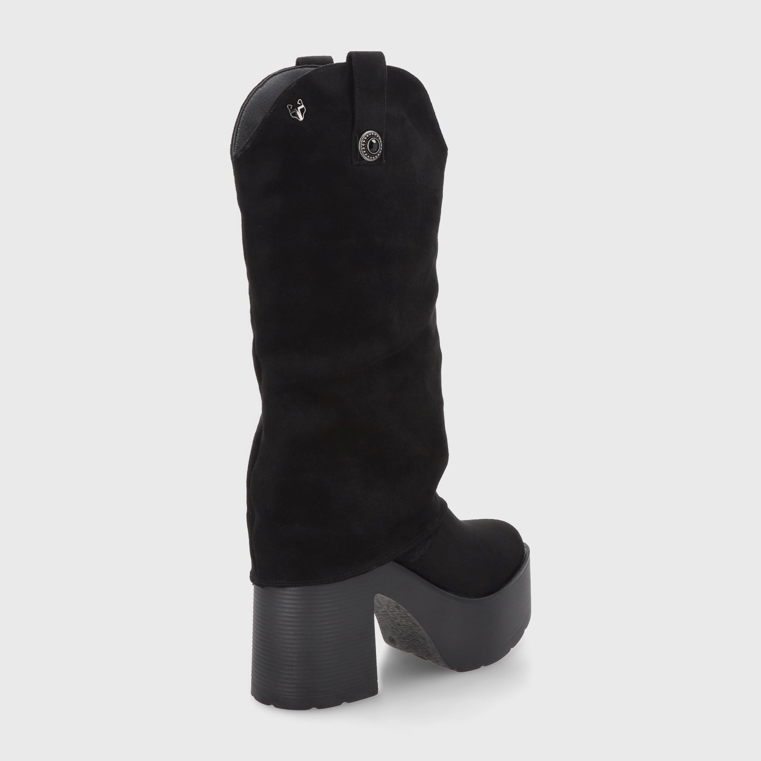 Bota Plataforma Negra Mujer 15039