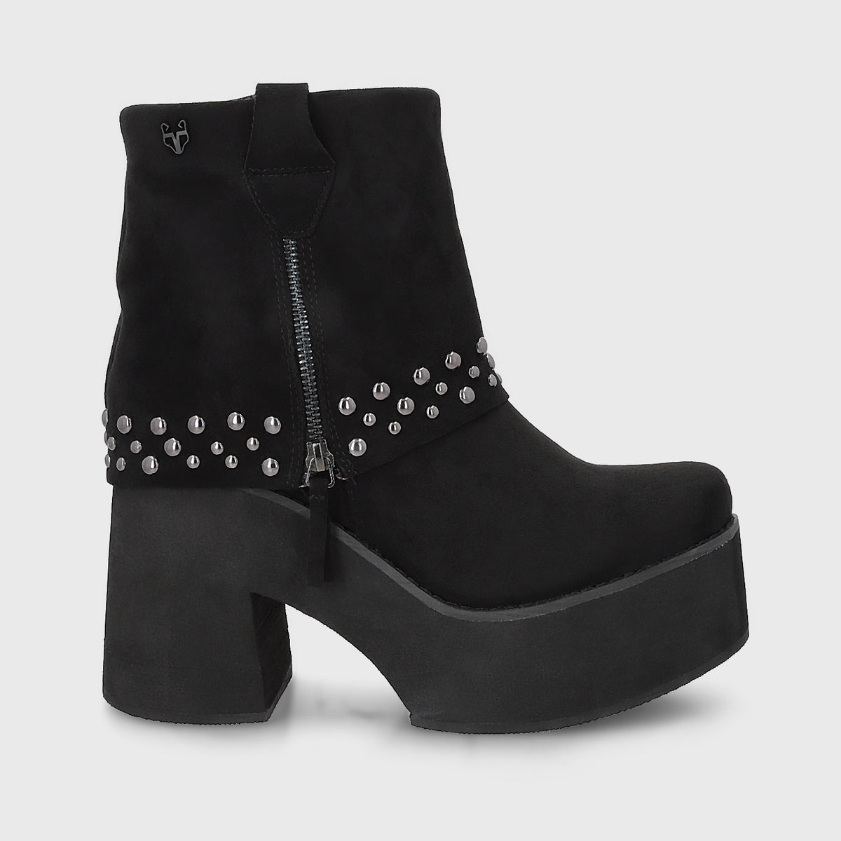 Botin Plataforma Negro Mujer 15045