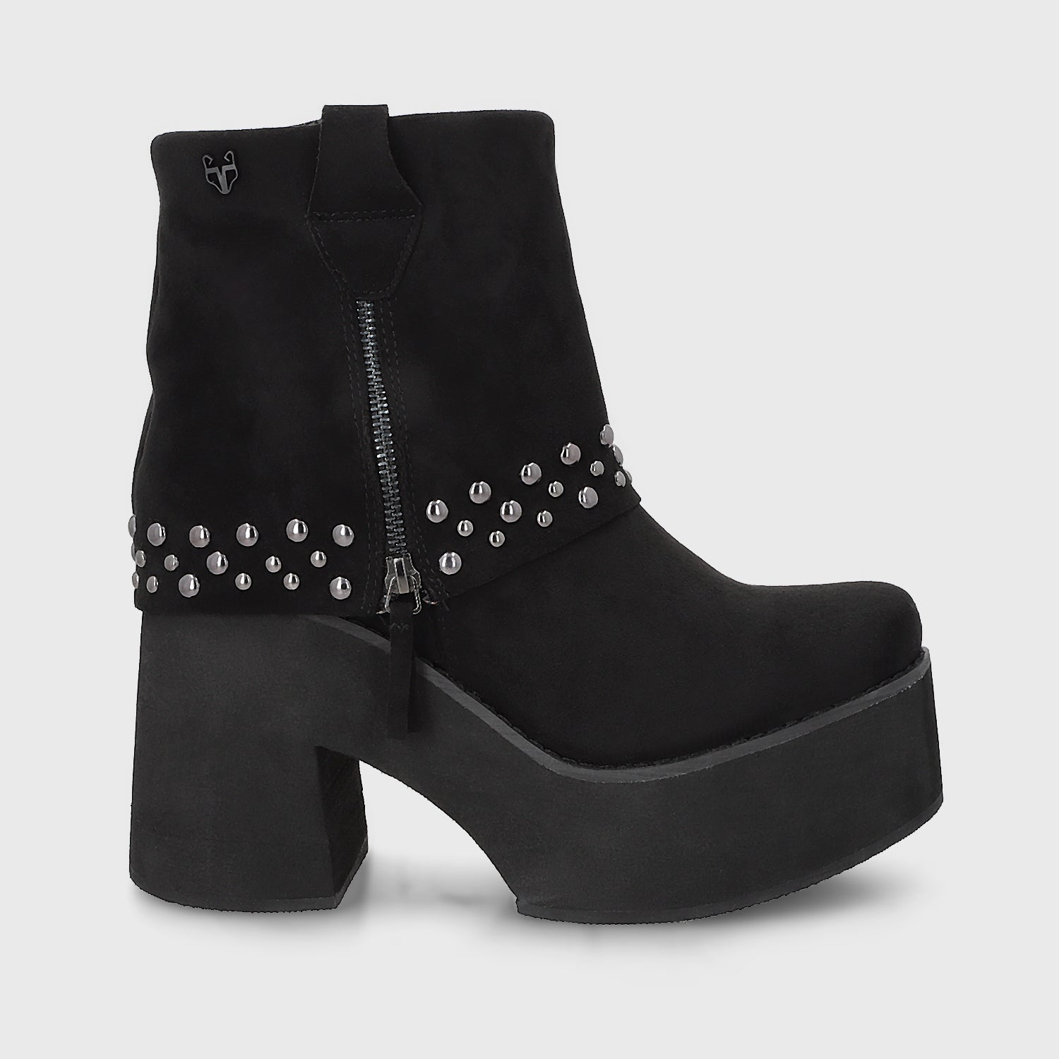 Botin Plataforma Negro Mujer 15045