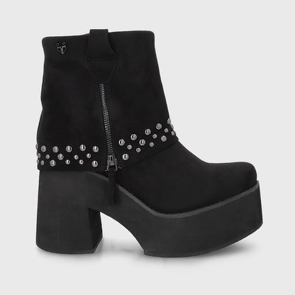 Botin Plataforma Negro Mujer 15045