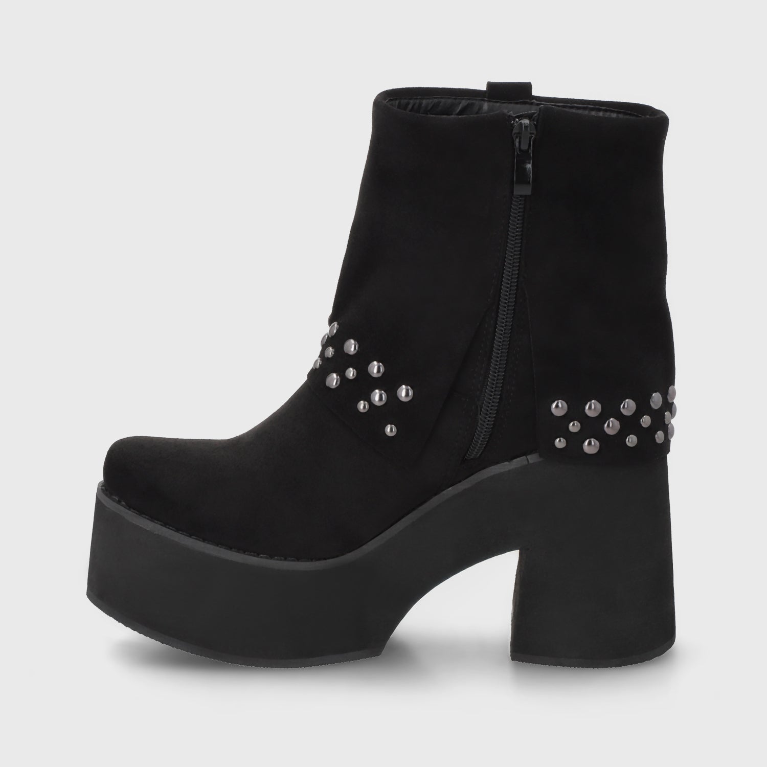 Botin Plataforma Negro Mujer 15045