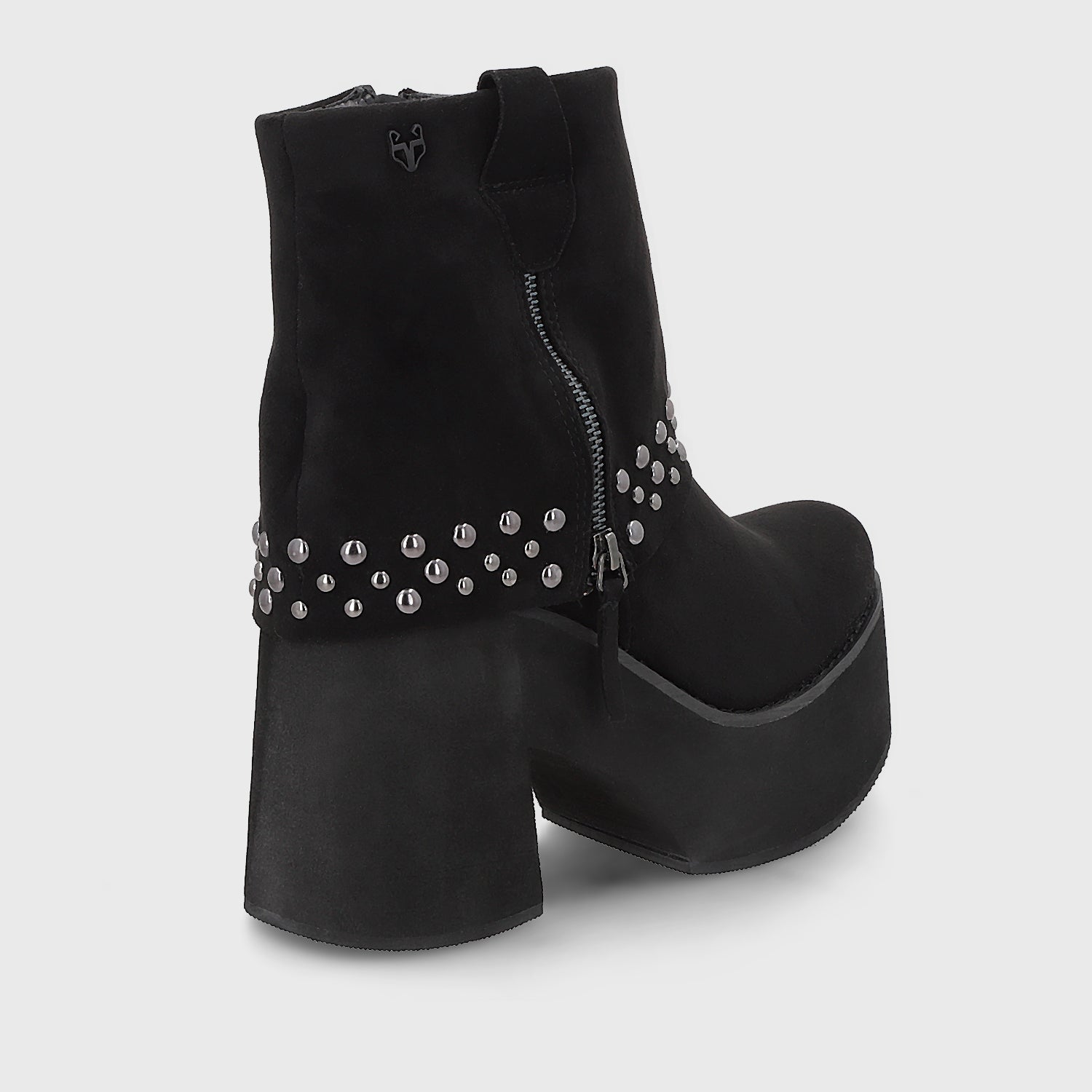 Botin Plataforma Negro Mujer 15045