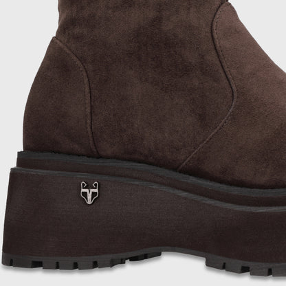 Bota Plataforma Café Mujer 1509202