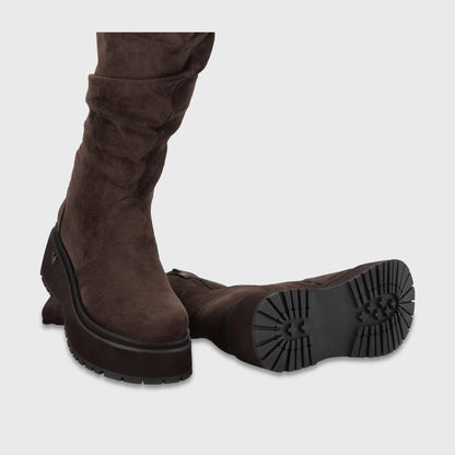 Bota Plataforma Café Mujer 1509202