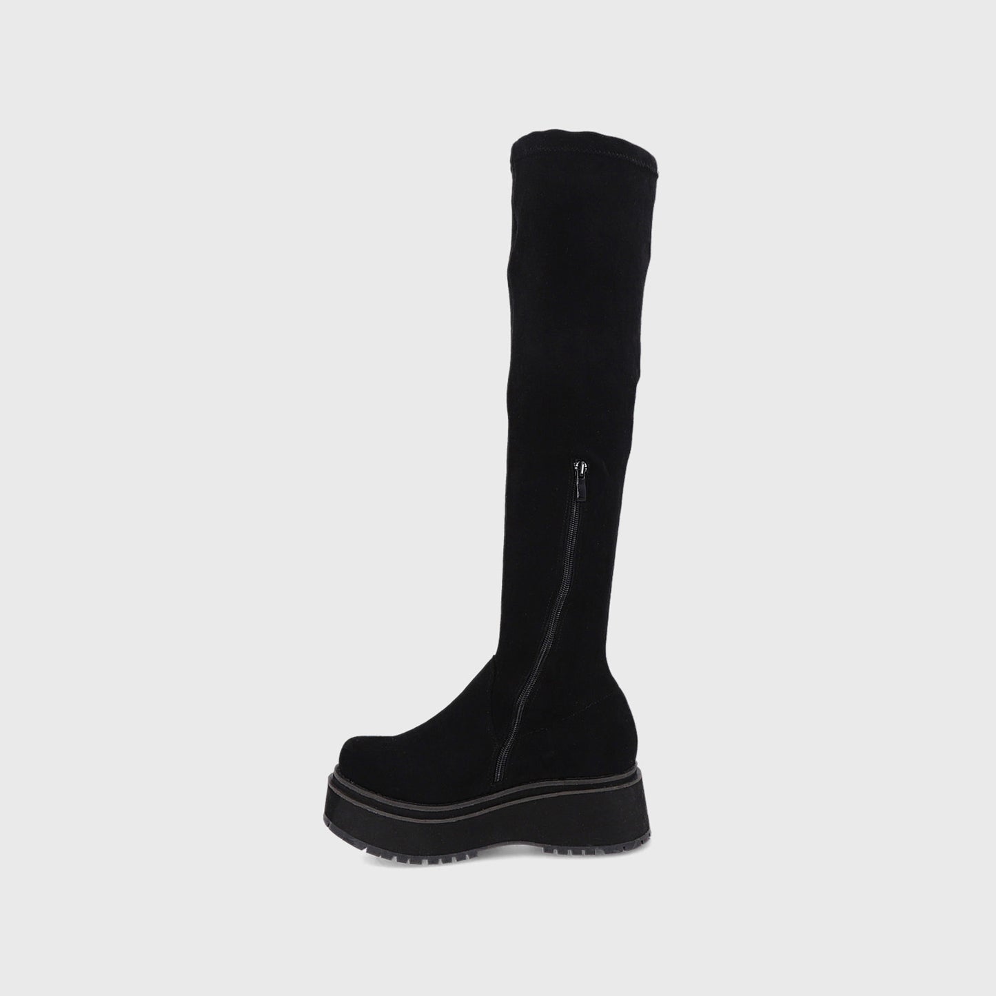 Bota Plataforma Negra Mujer 15096