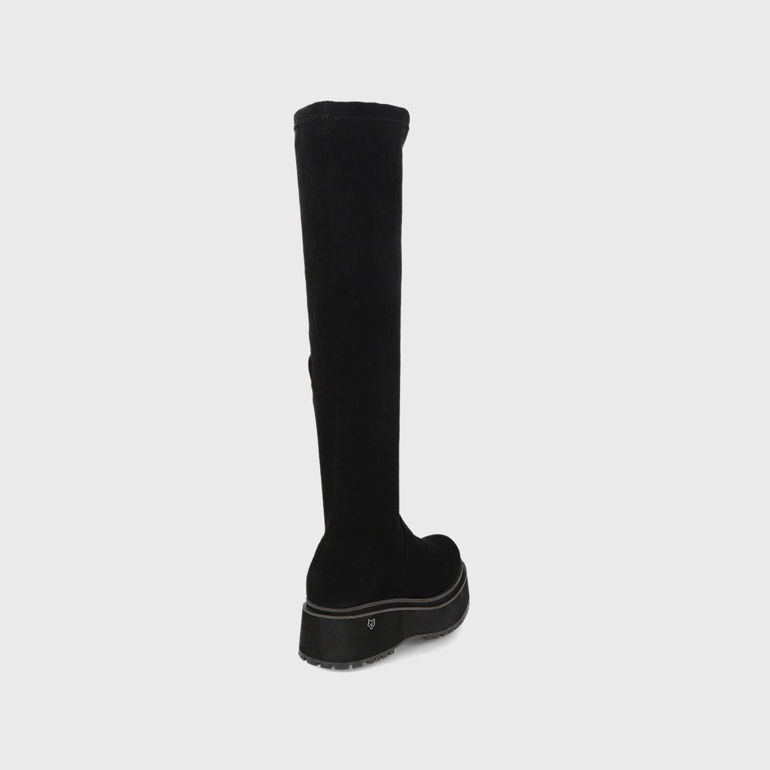 Bota Plataforma Negra Mujer 15096