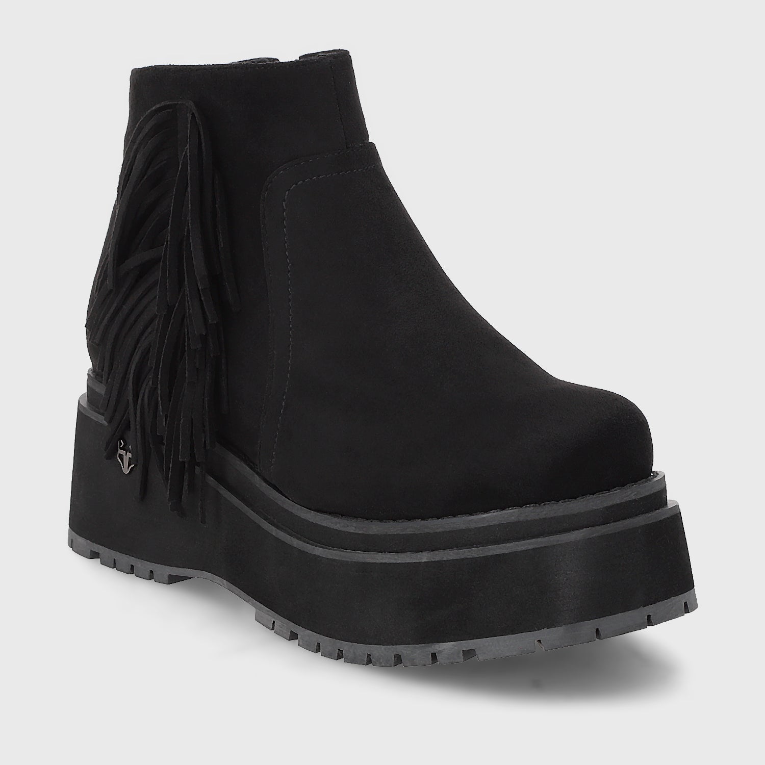 Botin Plataforma Negro Mujer 1509A