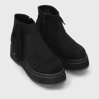 Botin Plataforma Negro Mujer 1509A
