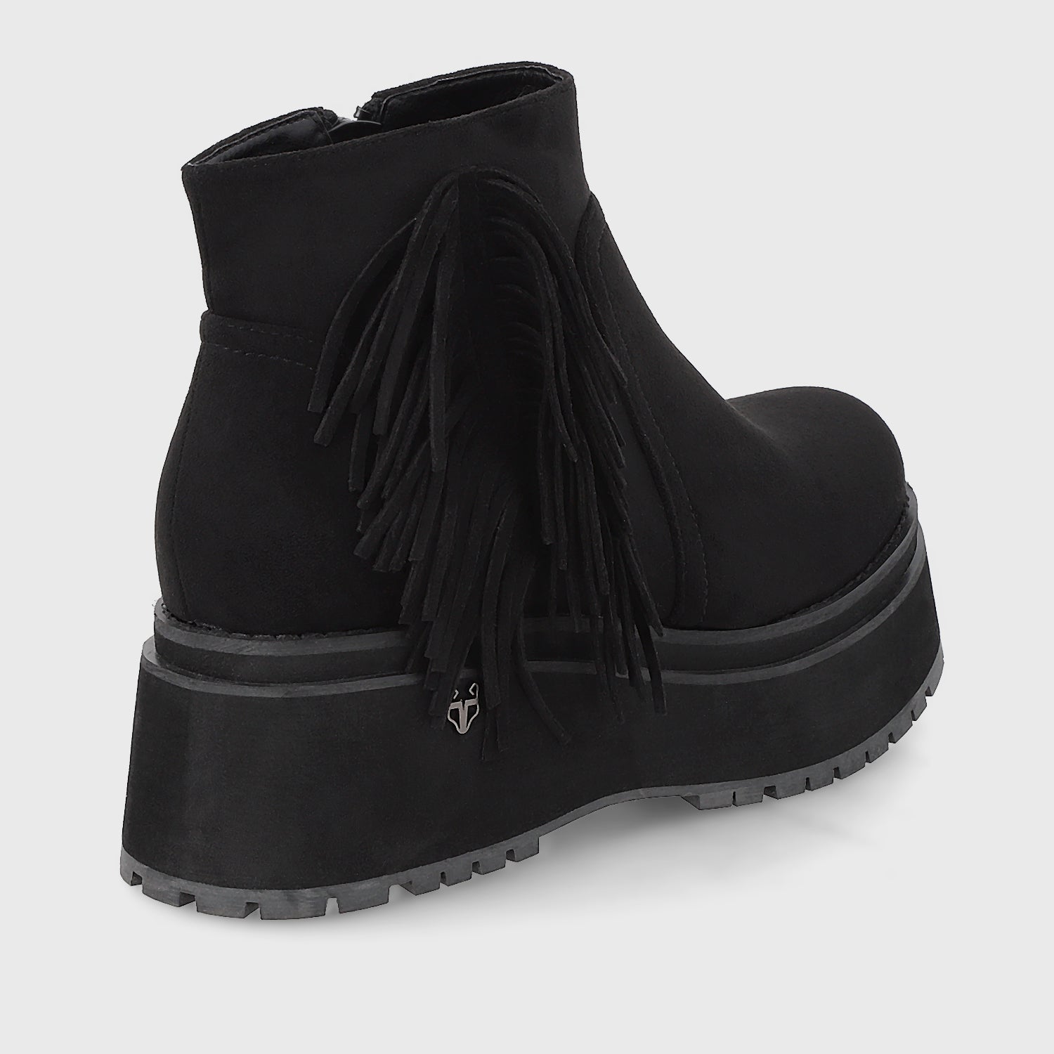 Botin Plataforma Negro Mujer 1509A