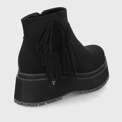 Botin Plataforma Negro Mujer 1509A