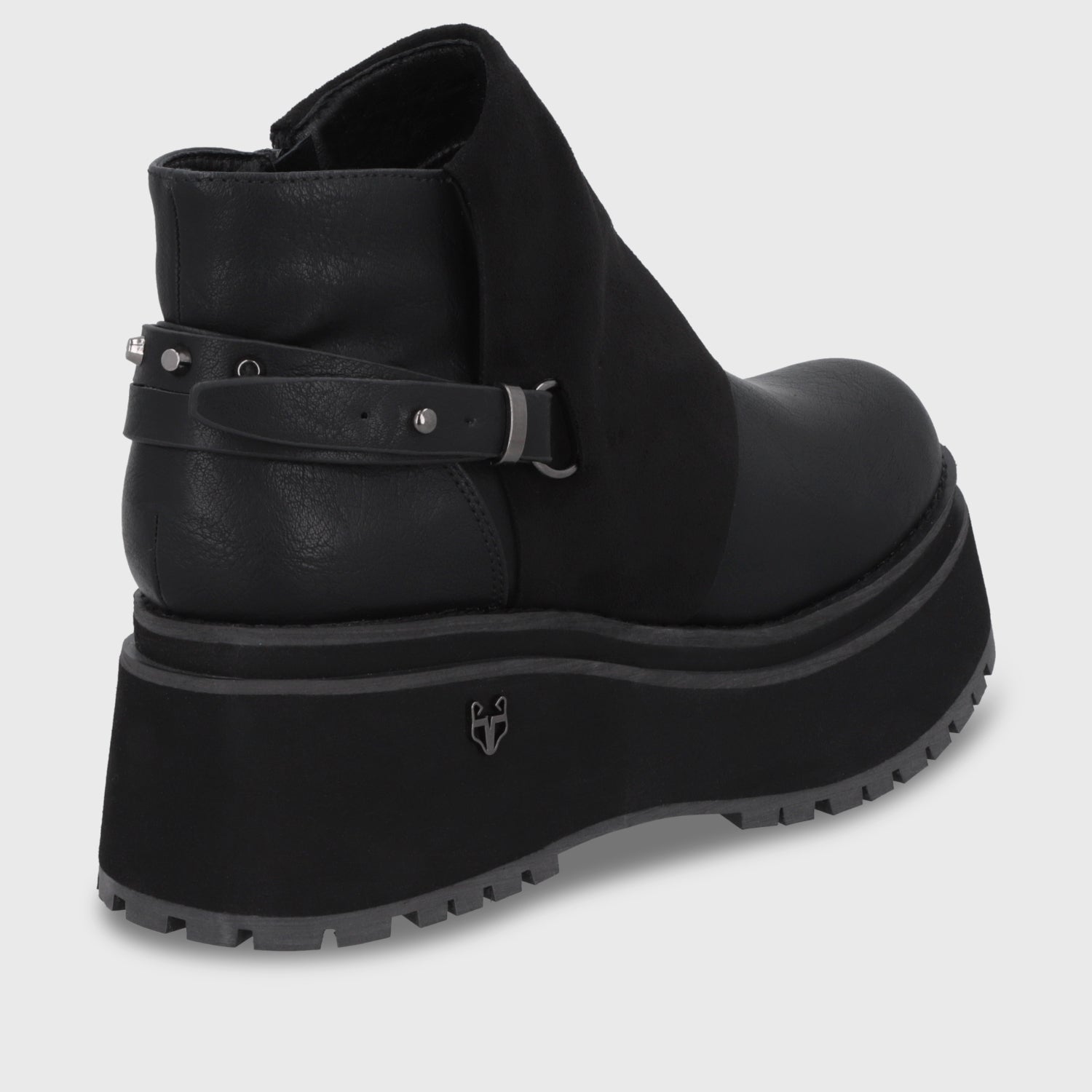 Botin Plataforma Negro Mujer 1509B