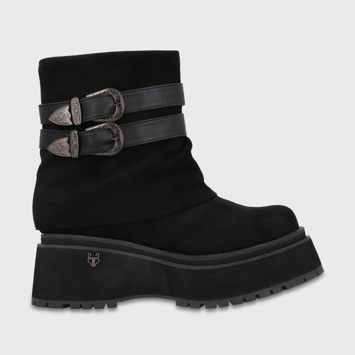 Botin Plataforma Negro Mujer 1509F01