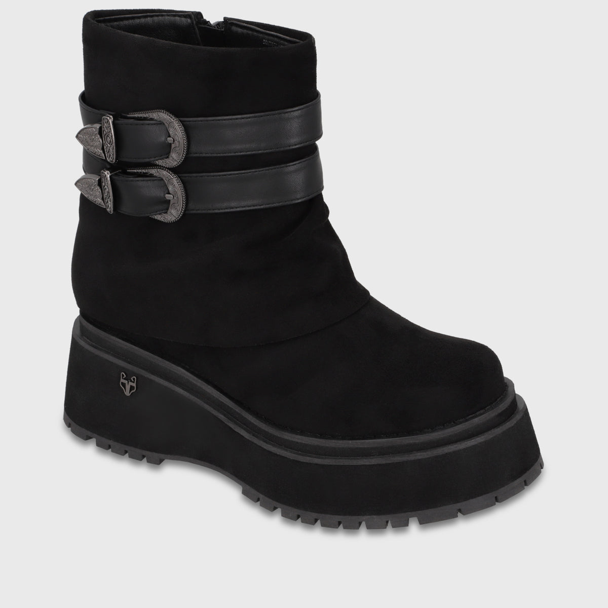 Botin Plataforma Negro Mujer 1509F01