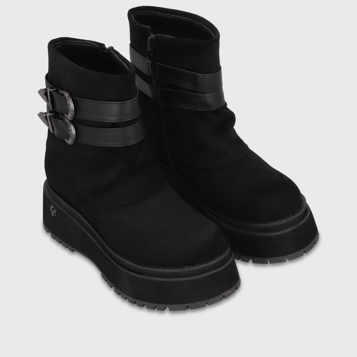 Botin Plataforma Negro Mujer 1509F01