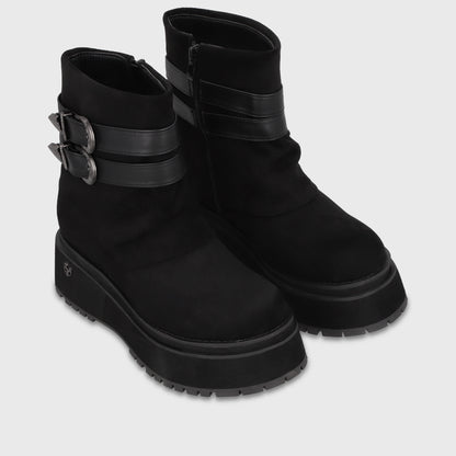 Botin Plataforma Negro Mujer 1509F01