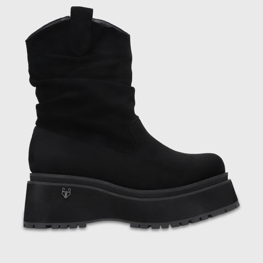 Bota Plataforma Negra Mujer 1509G01