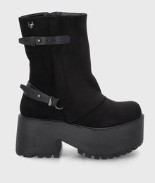 Botin Plataforma Negro Mujer 15179
