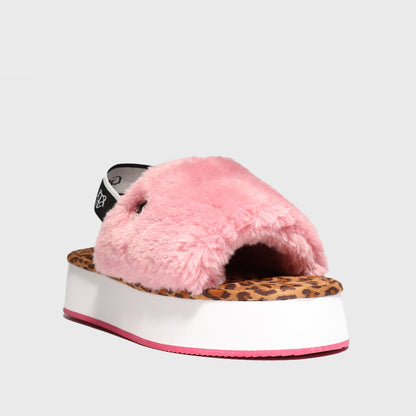 Slipper Rosado Animal Print Mujer 15313