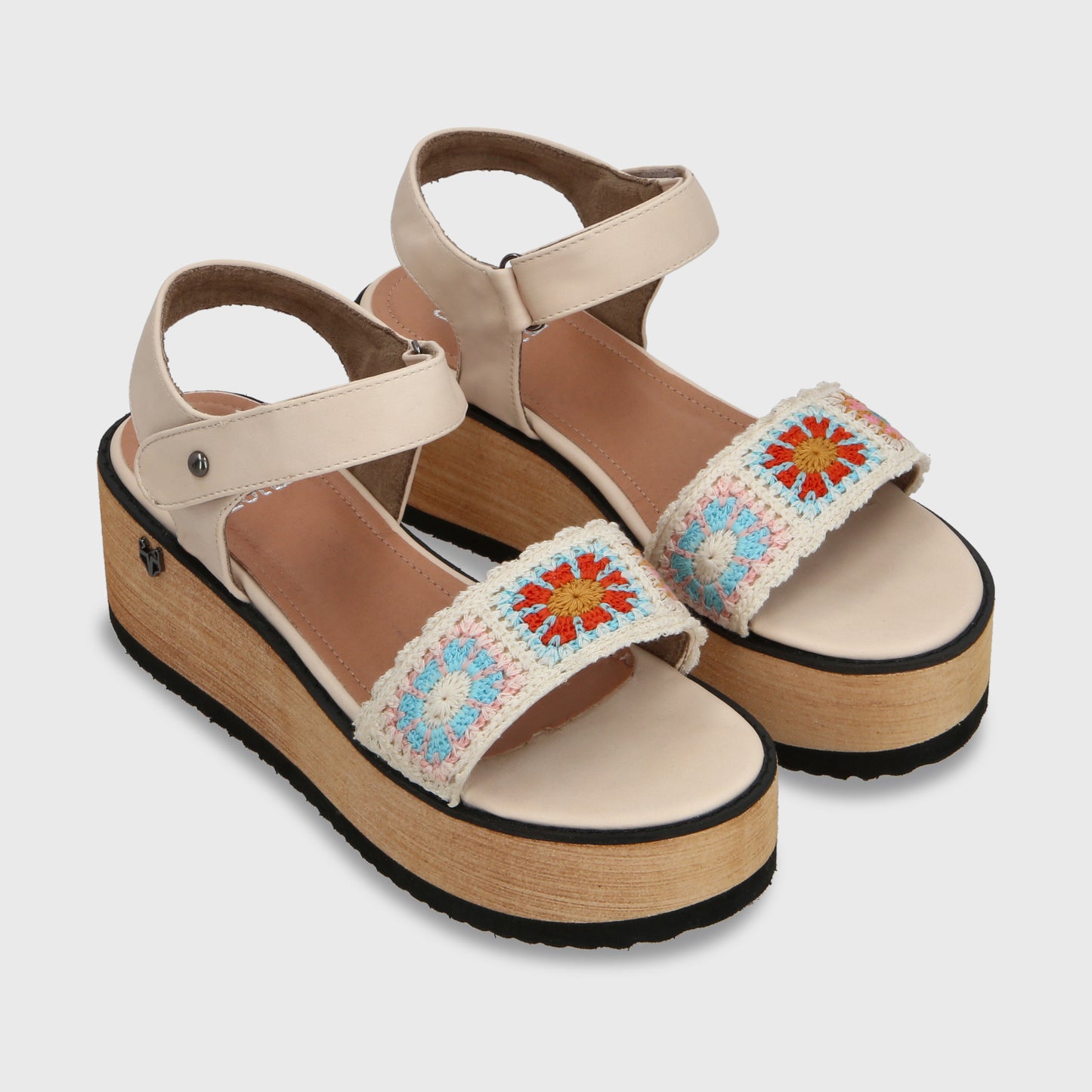 Sandalia Plataforma Multicolor Mujer 15616