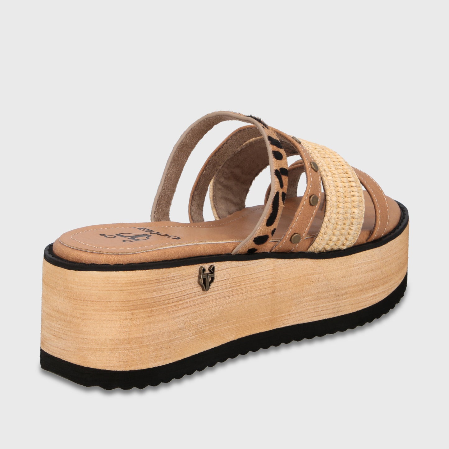 Sandalia Plataforma Beige Mujer 15617