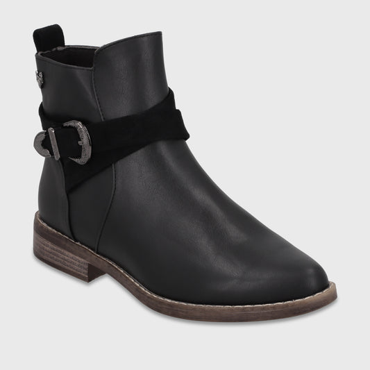 Botin Plano Negro Mujer 1756001