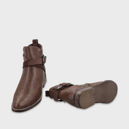 Botin Plano Café Mujer 1756032