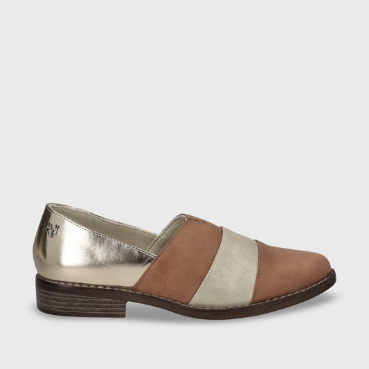 Zapato Plano Camel Mujer 17562