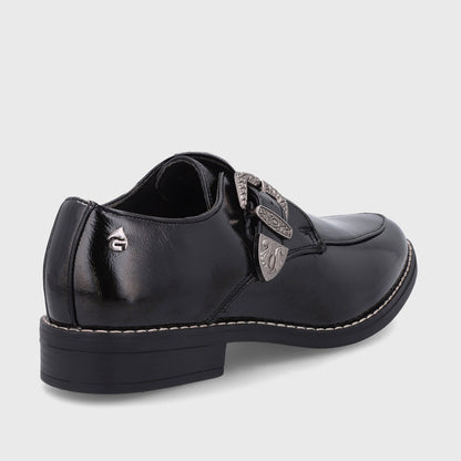 Zapato Negro Charol Mujer 17565