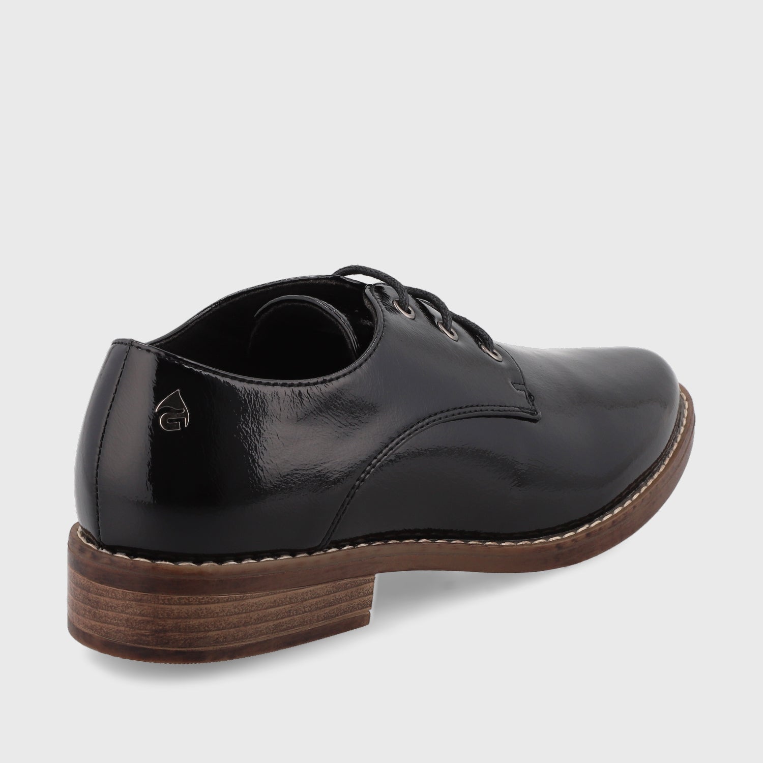 Zapato Charol Negro Mujer 17577