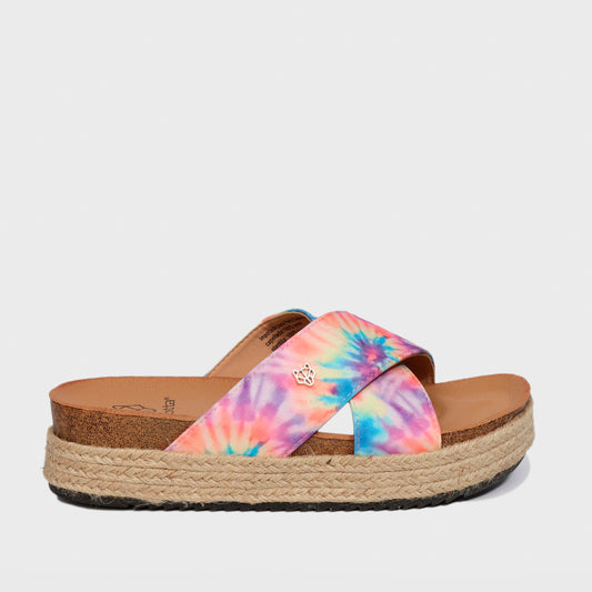 Sandalia Plataforma Multicolor Mujer 23192