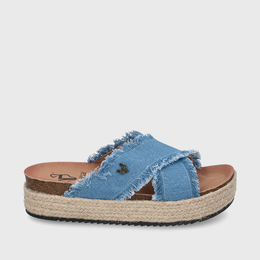 Sandalia Plaforma Denim  Mujer 23195