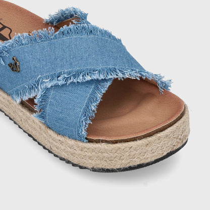 Sandalia Plaforma Denim  Mujer 23195