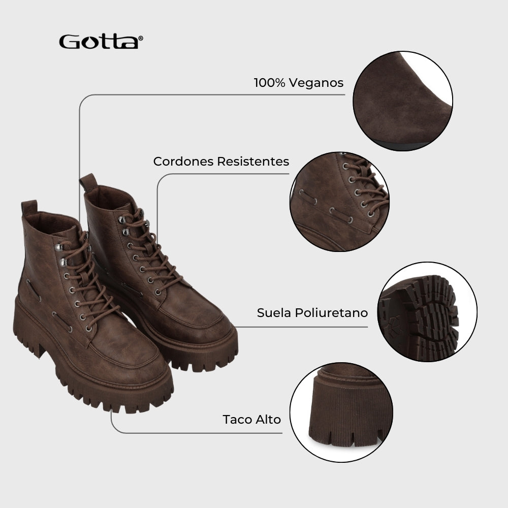 Botin Plataforma Café Mujer 23507