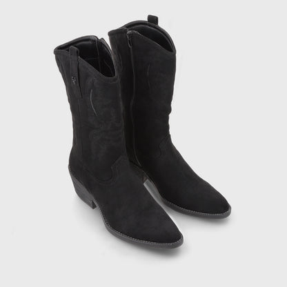 Bota Taco Negro  Mujer 23714