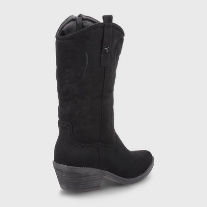 Bota Taco Negro  Mujer 23714