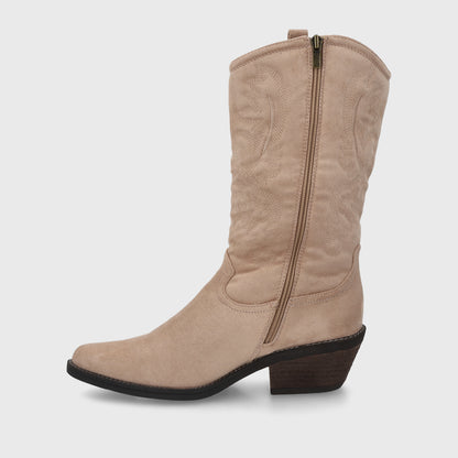 Bota Taco Beige Mujer 23714