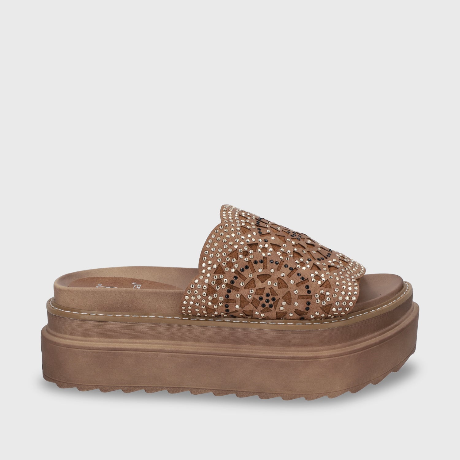 Sandalia Plataforma Café Mujer 25230 - Main Image