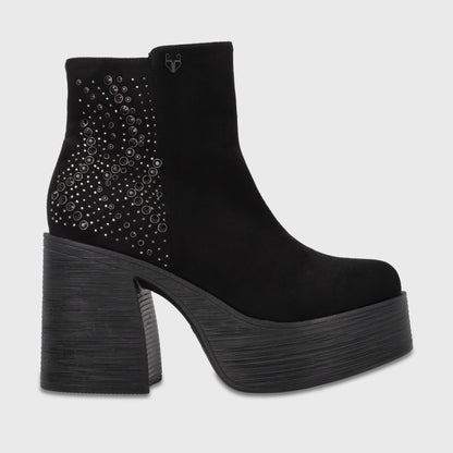 Botin Plataforma Negro Mujer 2563701