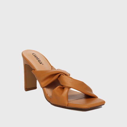 Sandalia Taco Camel Mujer 25700