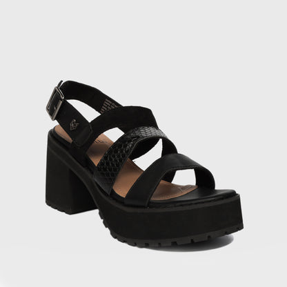 Sandalia Negra Mujer 25794