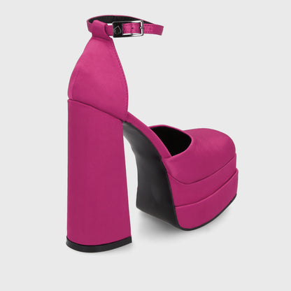 Sandalia Plataforma Fucsia Mujer 25910