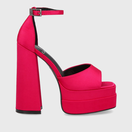 Sandalia Plataforma Fucsia Mujer 25911